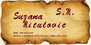 Suzana Mitulović vizit kartica